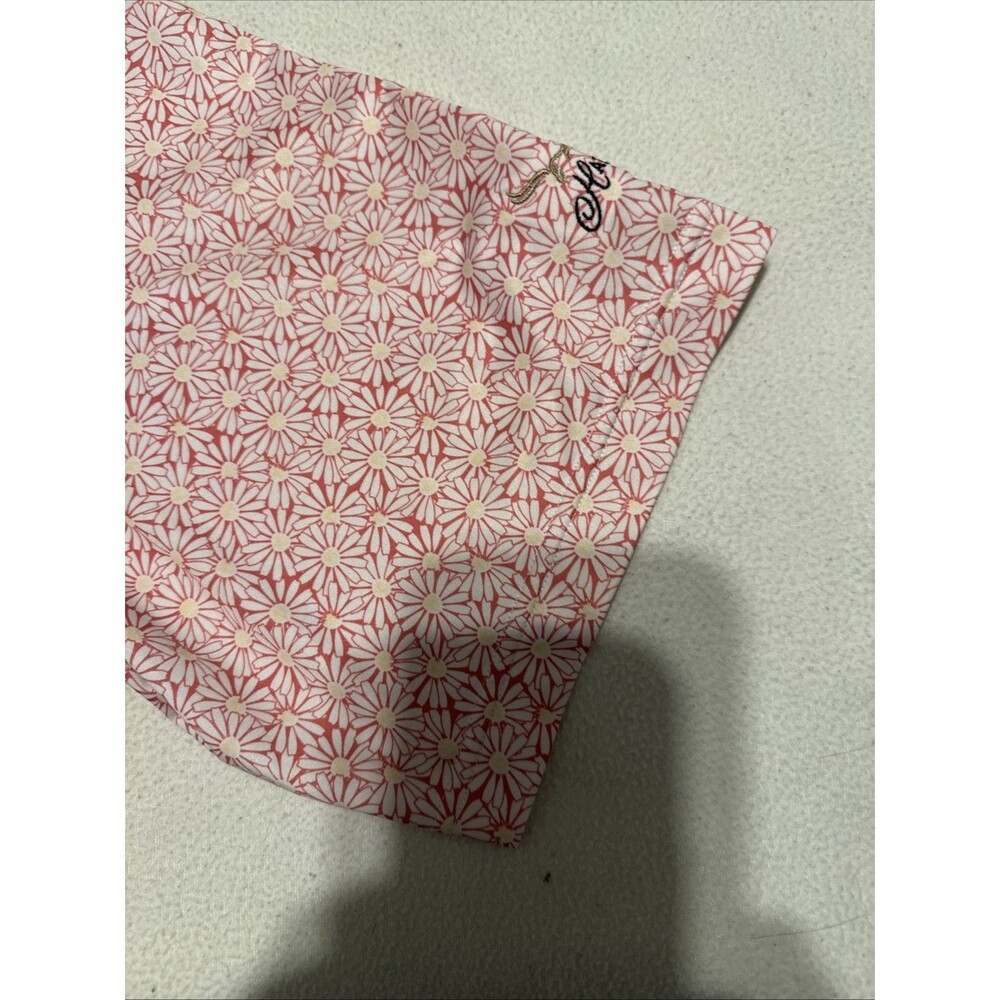 FJ FootJoy Polo Shirt Mens Size XL Samon Floral Print Golf Performance Stretch - Picture 12 of 14